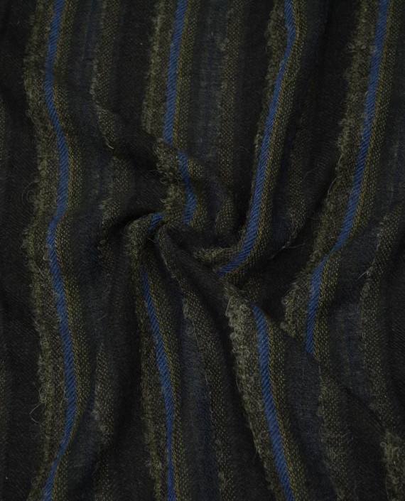 Ткань Шерсть Костюмная 1686 цвет серый в полоску картинка