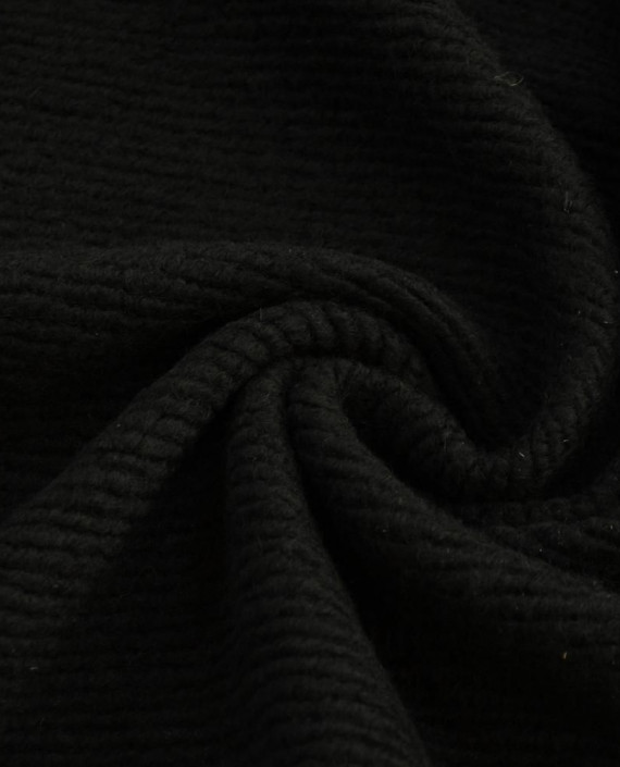Ткань Шерсть Пальтовая 1719 цвет черный картинка