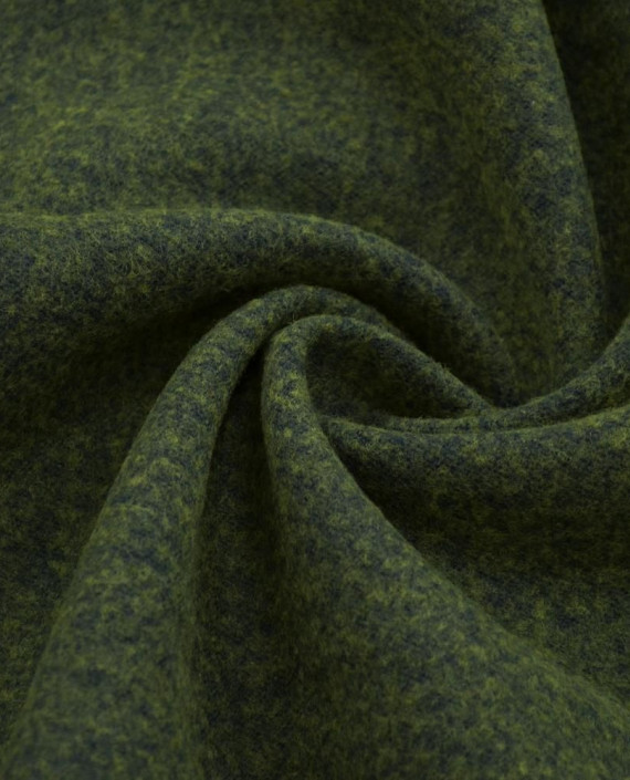 Ткань Шерсть Пальтовая 1724 цвет зеленый картинка