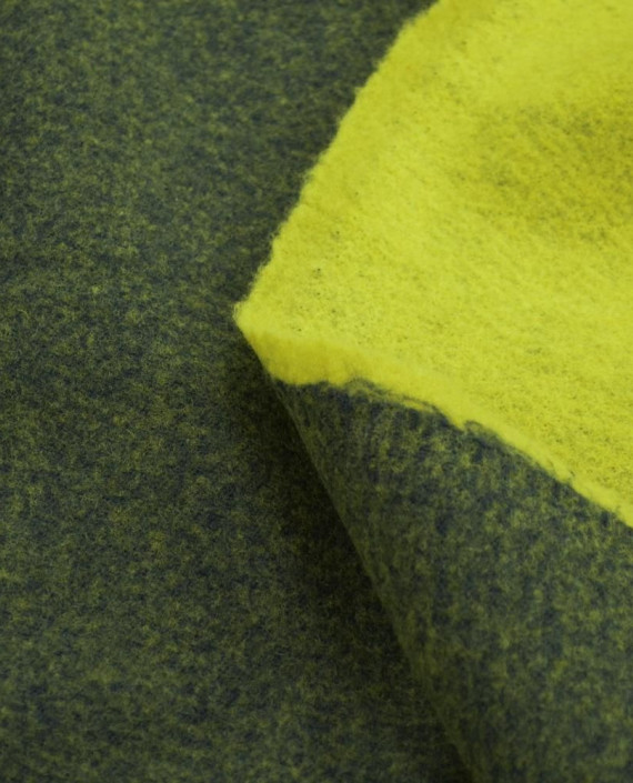 Ткань Шерсть Пальтовая 1724 цвет зеленый картинка 2