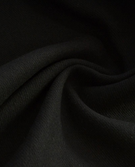 Последний отрез-1.5м Ткань Шерсть Пальтовая 11737 цвет черный картинка