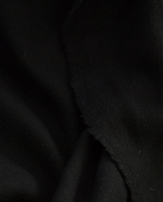 Последний отрез-1.5м Ткань Шерсть Пальтовая 11737 цвет черный картинка 2