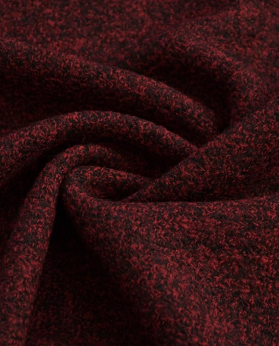 Ткань Шерсть Пальтовая 1743 цвет бордовый картинка