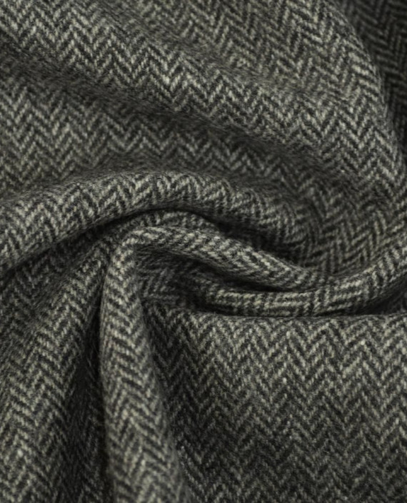Ткань Шерсть Костюмно-пальтовая 1784 цвет серый геометрический картинка