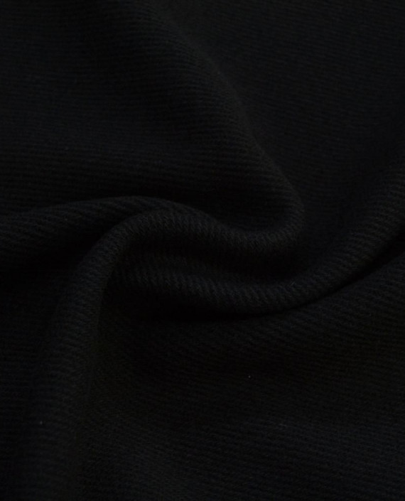 Последний отрез-1.8м Ткань Шерсть Пальтовая 11810 цвет черный картинка