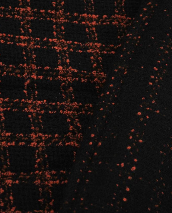 Ткань Шерсть Пальтовая 1816 цвет черный в клетку картинка 2