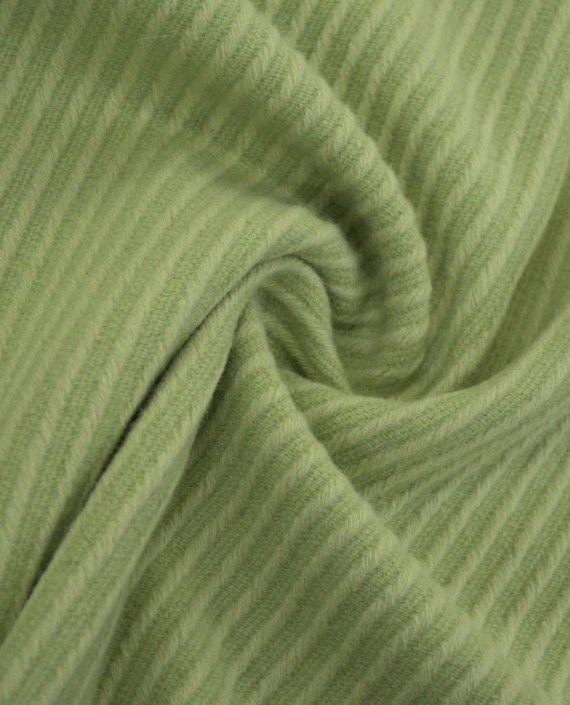 Ткань Шерсть Пальтовая 1822 цвет зеленый в полоску картинка