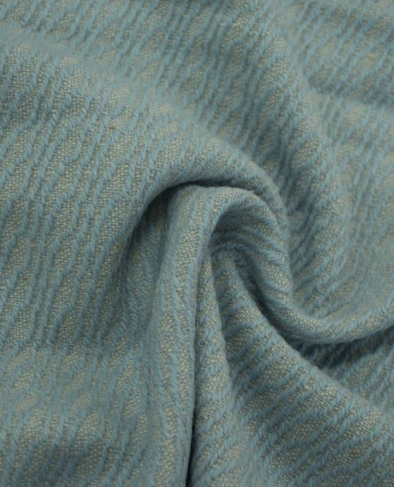 Ткань Шерсть Пальтовая 1823 цвет голубой абстрактный картинка
