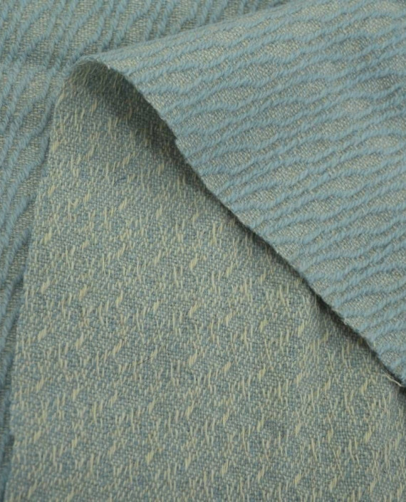 Ткань Шерсть Пальтовая 1823 цвет голубой абстрактный картинка 2