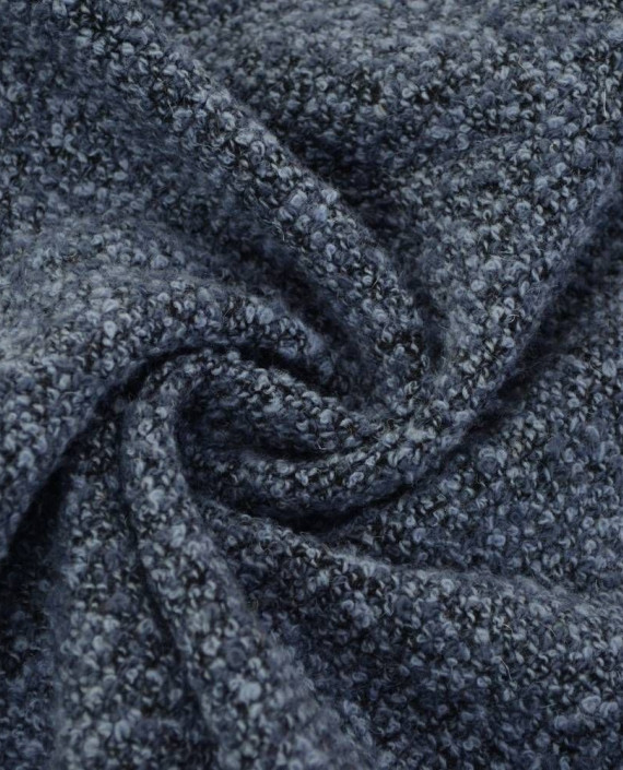 Ткань Шерсть Пальтовая 1839 цвет синий крупа картинка