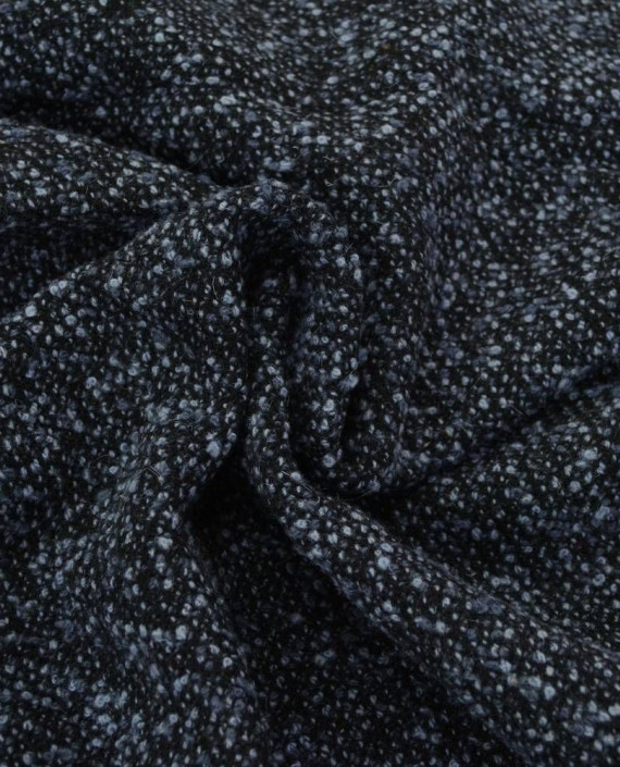 Ткань Шерсть Пальтовая 1839 цвет синий крупа картинка 2