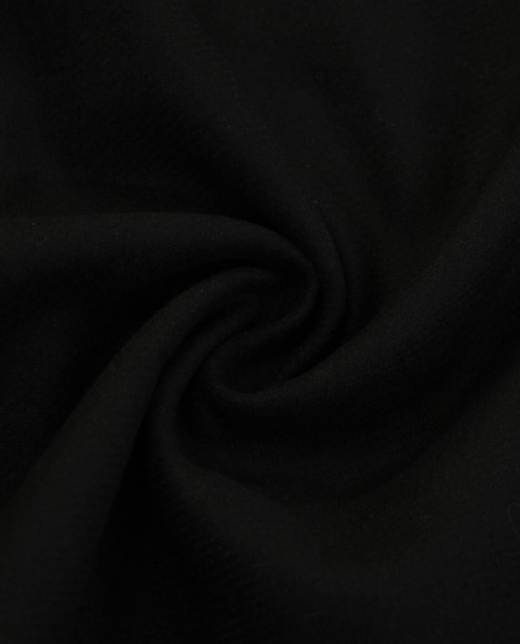 Ткань Шерсть Пальтовая 1853 цвет черный картинка