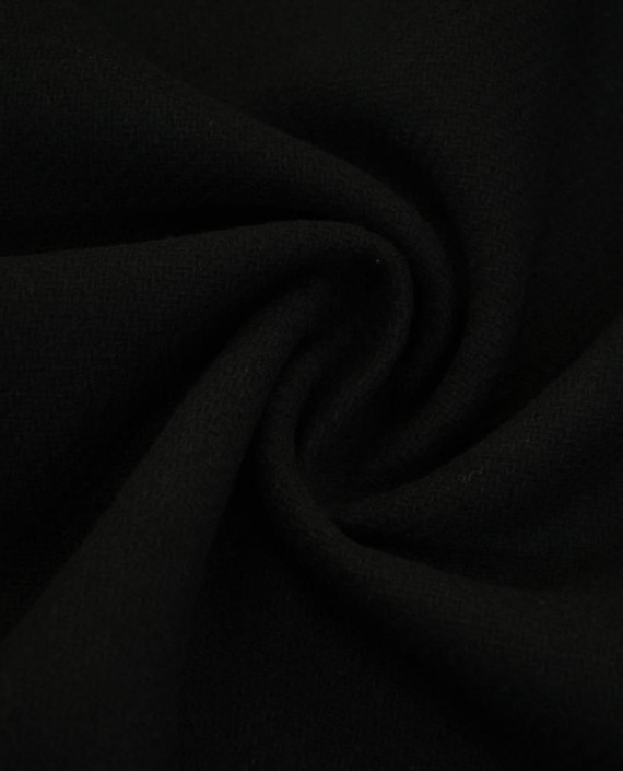 Ткань Шерсть Пальтовая 1856 цвет черный картинка