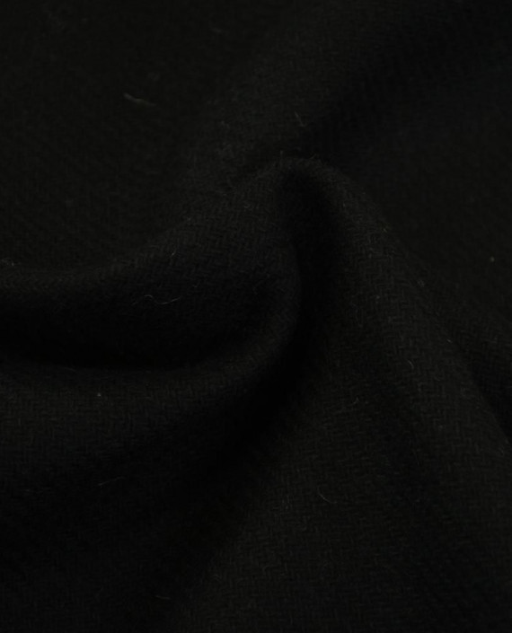 Ткань Шерсть Пальтовая 1856 цвет черный картинка 2