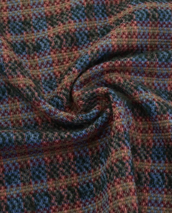 Ткань Шерсть Костюмно-пальтовая Chanel 1871 цвет разноцветный в клетку картинка