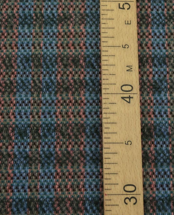 Ткань Шерсть Костюмно-пальтовая Chanel 1874 цвет разноцветный в клетку картинка 1