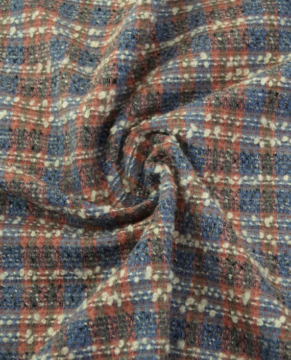 Ткань Шерсть Костюмно-пальтовая Chanel 1875 цвет разноцветный в клетку картинка