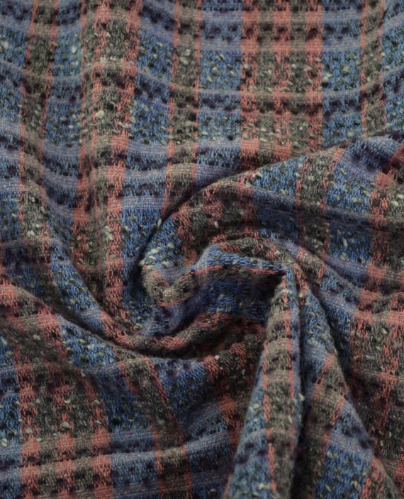 Ткань Шерсть Костюмно-пальтовая Chanel 1876 цвет разноцветный в клетку картинка