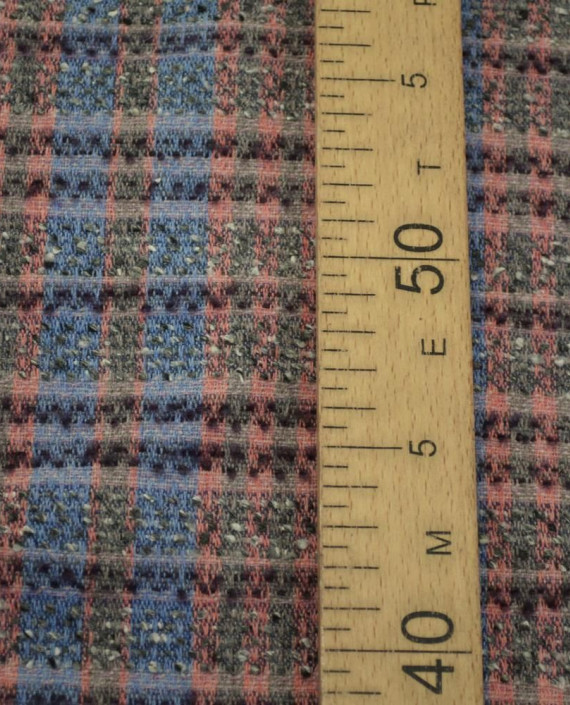 Ткань Шерсть Костюмно-пальтовая Chanel 1876 цвет разноцветный в клетку картинка 1