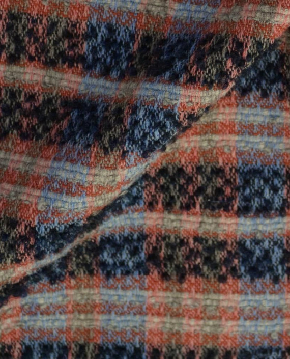 Ткань Шерсть Костюмно-пальтовая Chanel 1880 цвет разноцветный в клетку картинка 1