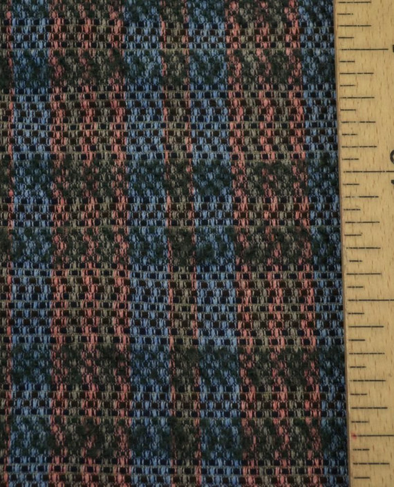 Ткань Шерсть Пальтовая Chanel 1882 цвет разноцветный в клетку картинка 1