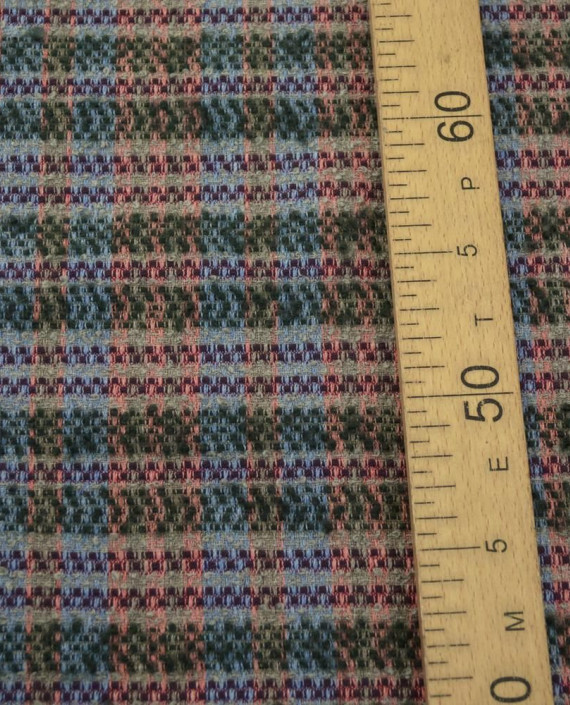 Ткань Шерсть Пальтовая  Chanel 1884 цвет разноцветный в клетку картинка 1