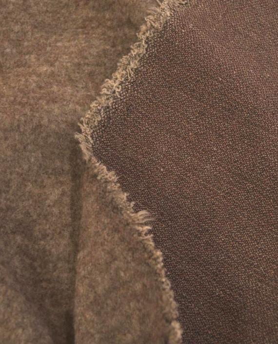 Ткань Шерсть Пальтовая 1893 цвет коричневый картинка 2