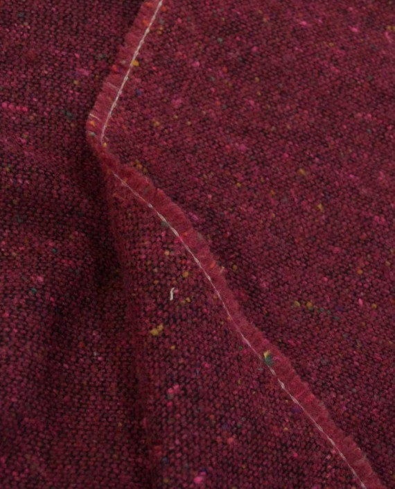 Последний отрез-1,3м Ткань Шерсть Пальтовая  11911 цвет бордовый картинка 2