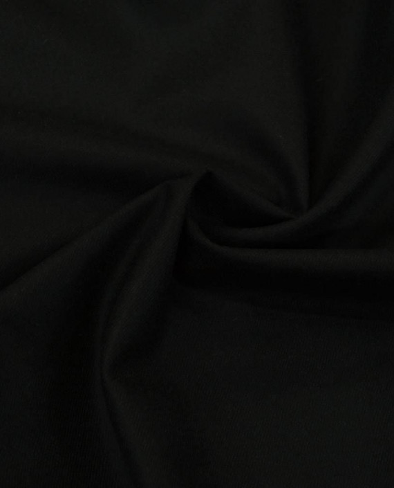 Ткань Шерсть Костюмная 1930 цвет черный картинка