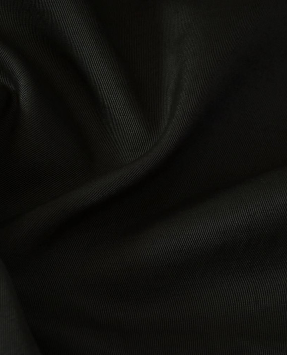 Ткань Шерсть Костюмная 1987 цвет черный картинка