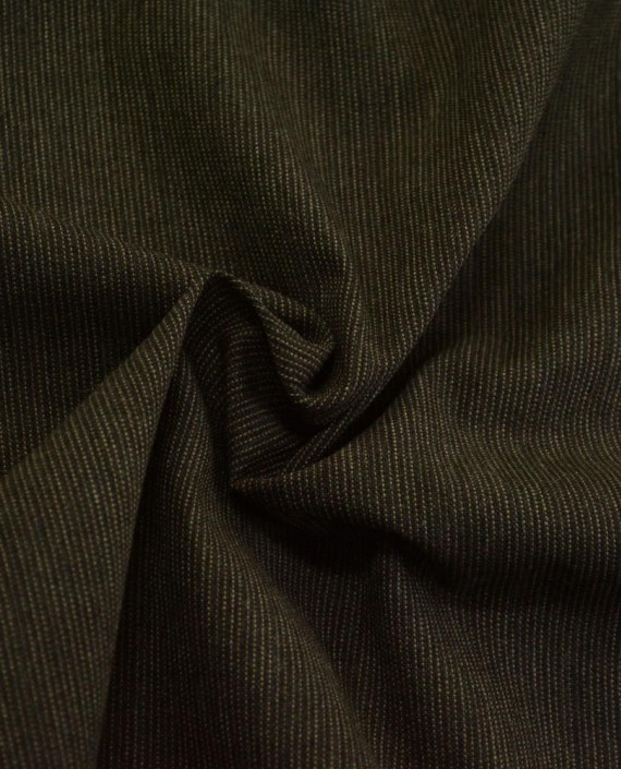 Ткань Шерсть Костюмная 1995 цвет коричневый полоска картинка