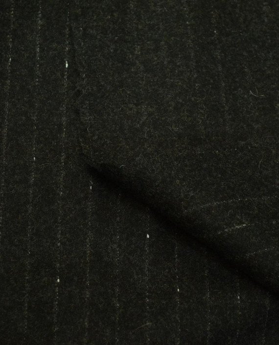 Ткань Шерсть Костюмная 2024 цвет серый полоска картинка 2
