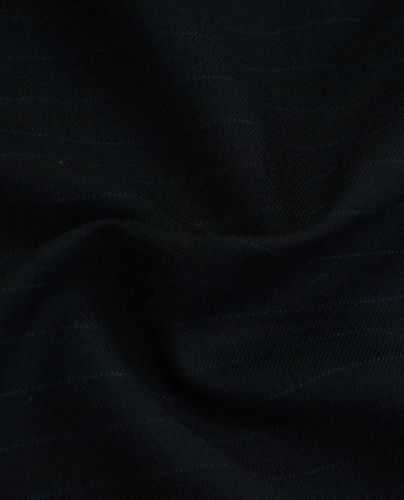 Ткань Шерсть Костюмная 2045 цвет черный полоска картинка