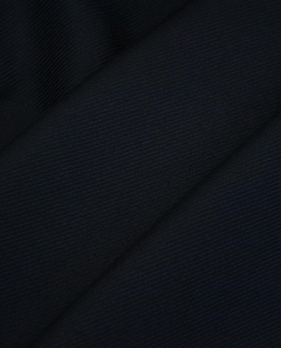 Ткань Шерсть Костюмная 2051 цвет синий полоска картинка 1