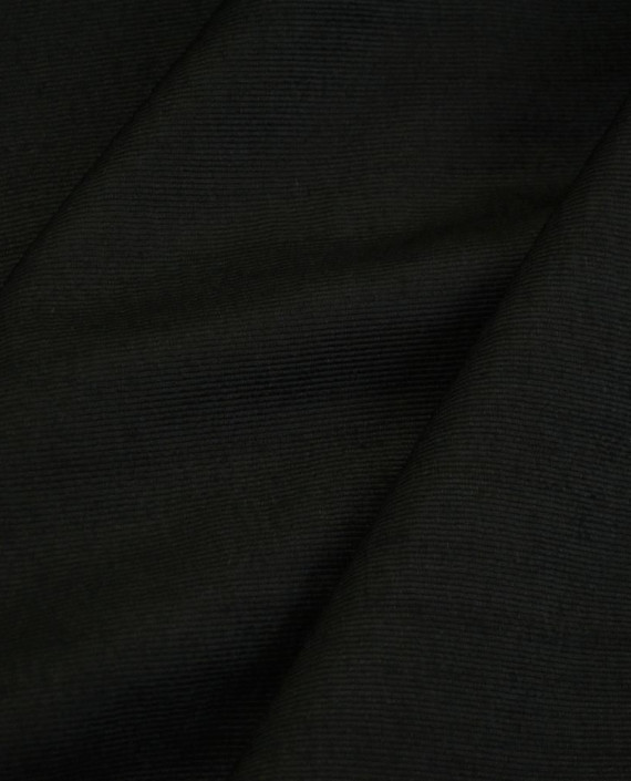 Ткань Шерсть Костюмная 2058 цвет черный полоска картинка 2