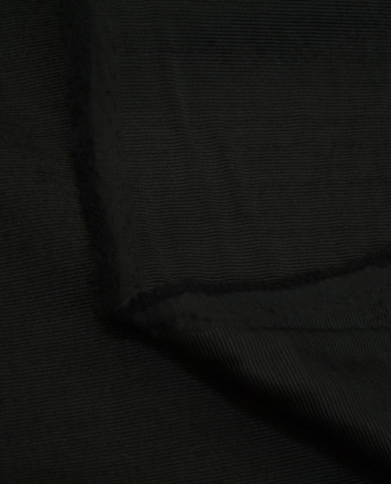 Ткань Шерсть Костюмная 2058 цвет черный полоска картинка 1