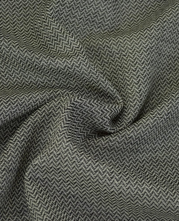 Ткань Шерсть Костюмная 2072 цвет серый геометрический картинка