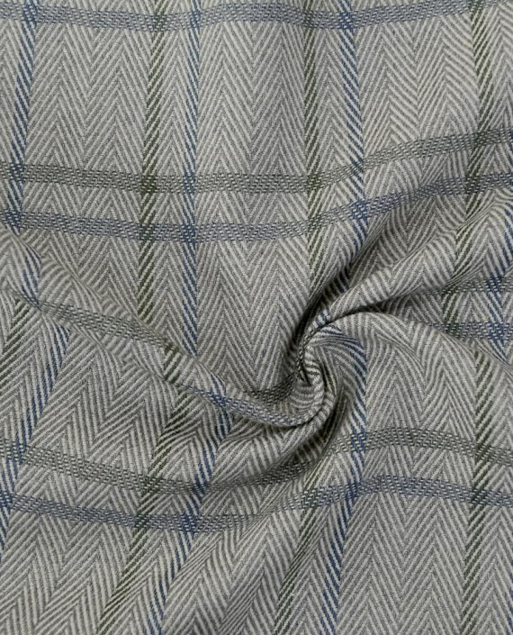 Ткань Шерсть Пальтовая 2080 цвет серый полоска картинка
