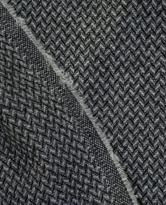 Ткань Шерсть Костюмная 2085 цвет серый геометрический картинка 1