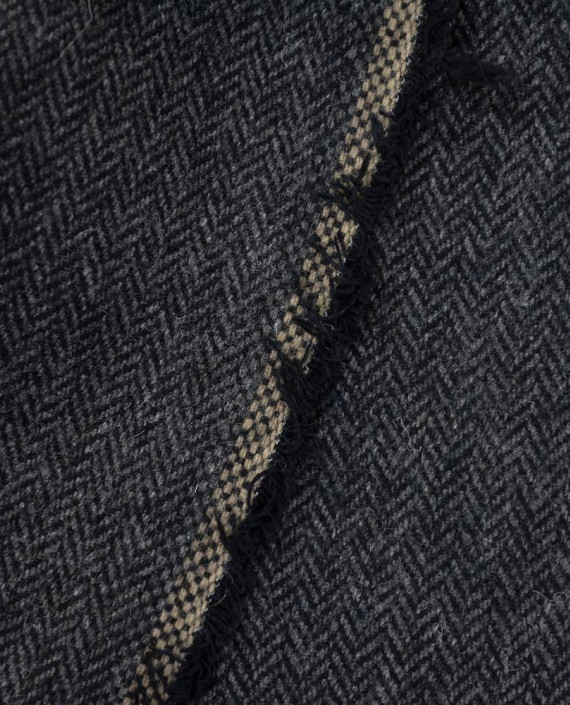 Ткань Шерсть Костюмная 2086 цвет серый геометрический картинка 2