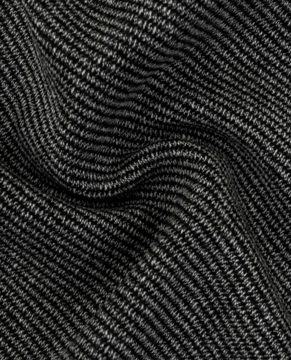 Ткань Шерсть Костюмная 2094 цвет серый полоска картинка