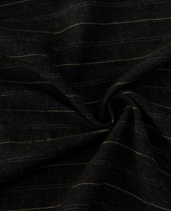 Ткань Шерсть Костюмная 2136 цвет черный полоска картинка