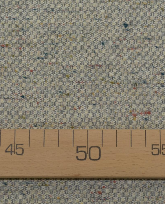 Ткань Шерсть Костюмная 2143 цвет бежевый геометрический картинка 1