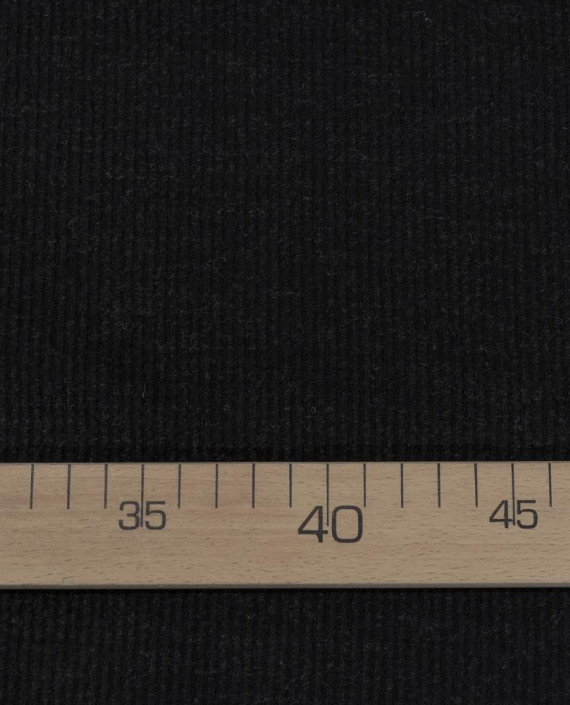 Ткань Шерсть Пальтовая 2146 цвет черный полоска картинка 2