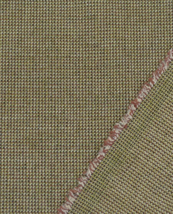 Ткань Шерсть Костюмная 2148 цвет бежевый геометрический картинка 1
