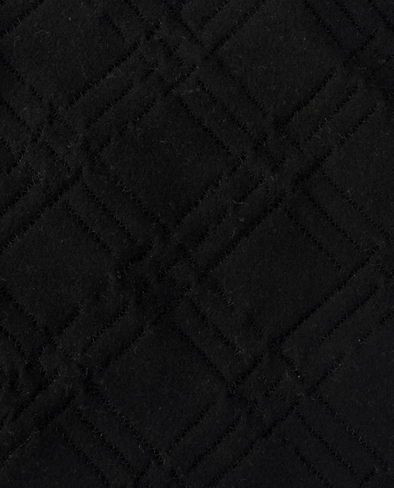 Шерсть Пальтовая  2171 цвет черный геометрический картинка