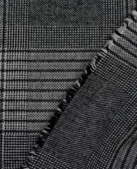 Ткань Шерсть Пальтовая 2206 цвет серый клетка картинка 2