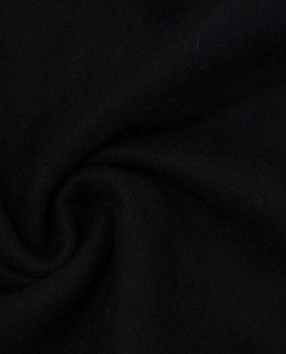 Последний отрез-2.7м Ткань Шерсть Пальтовая  12209 цвет черный картинка 1