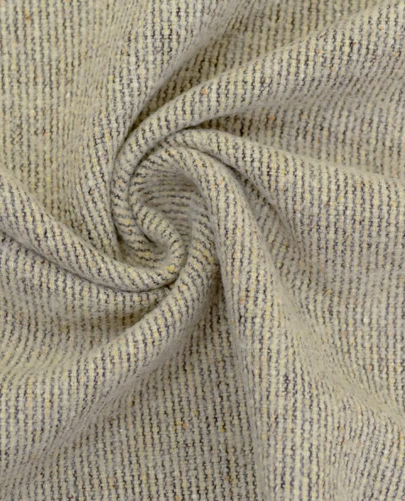 Ткань Шерсть Пальтовая 2216 цвет бежевый полоска картинка