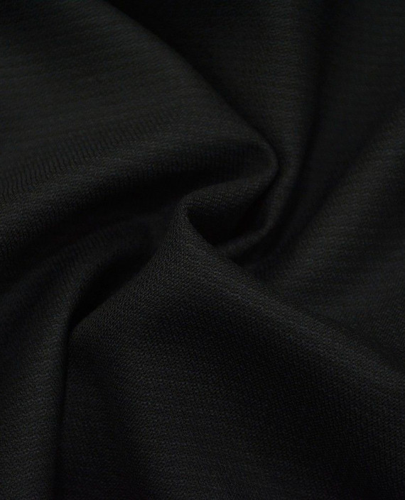 Шерсть Костюмная 2377 цвет черный геометрический картинка